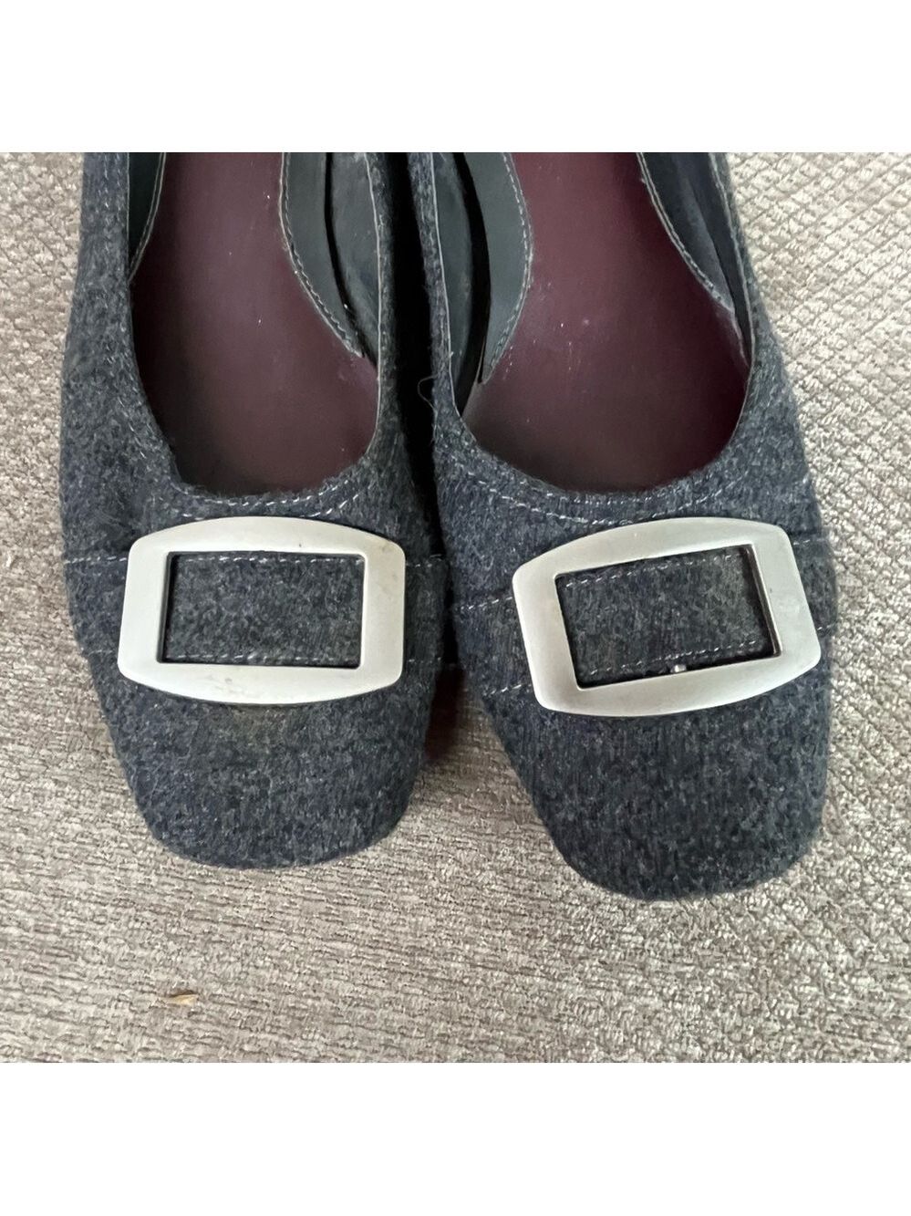 Liz Claiborne Gray Buckle Ballerina Flats size 10 EUC - Picture 5 of 16